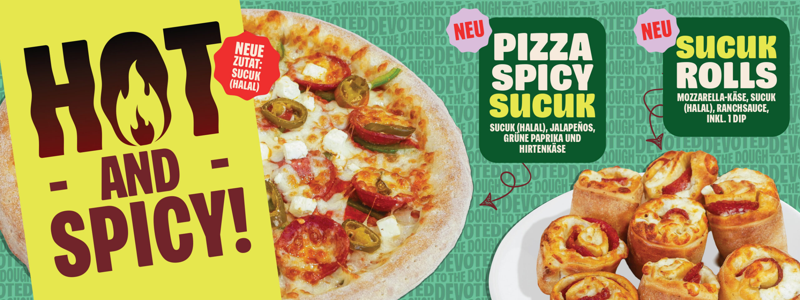 Hot and Spicy – Pizza Spicy Sucuk und Sucuk Rolls