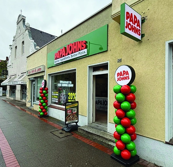 Papa Johns Store Eröffnung mit Ballonsäulen